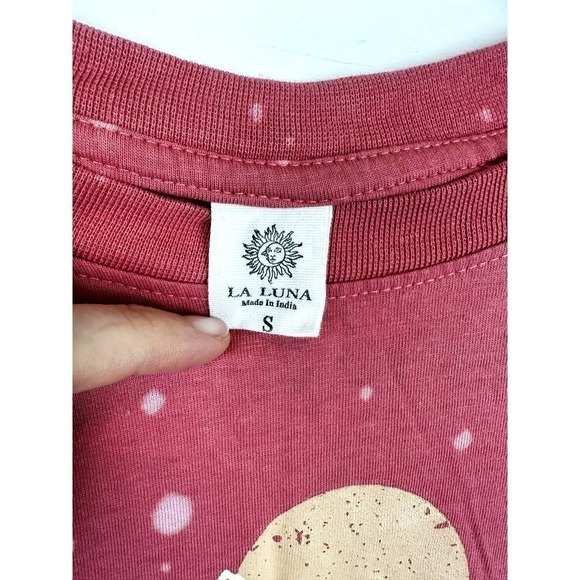 Gently Worn La Luna "Wyoming" distressed t-shirt sz SML - Picture 2 of 6